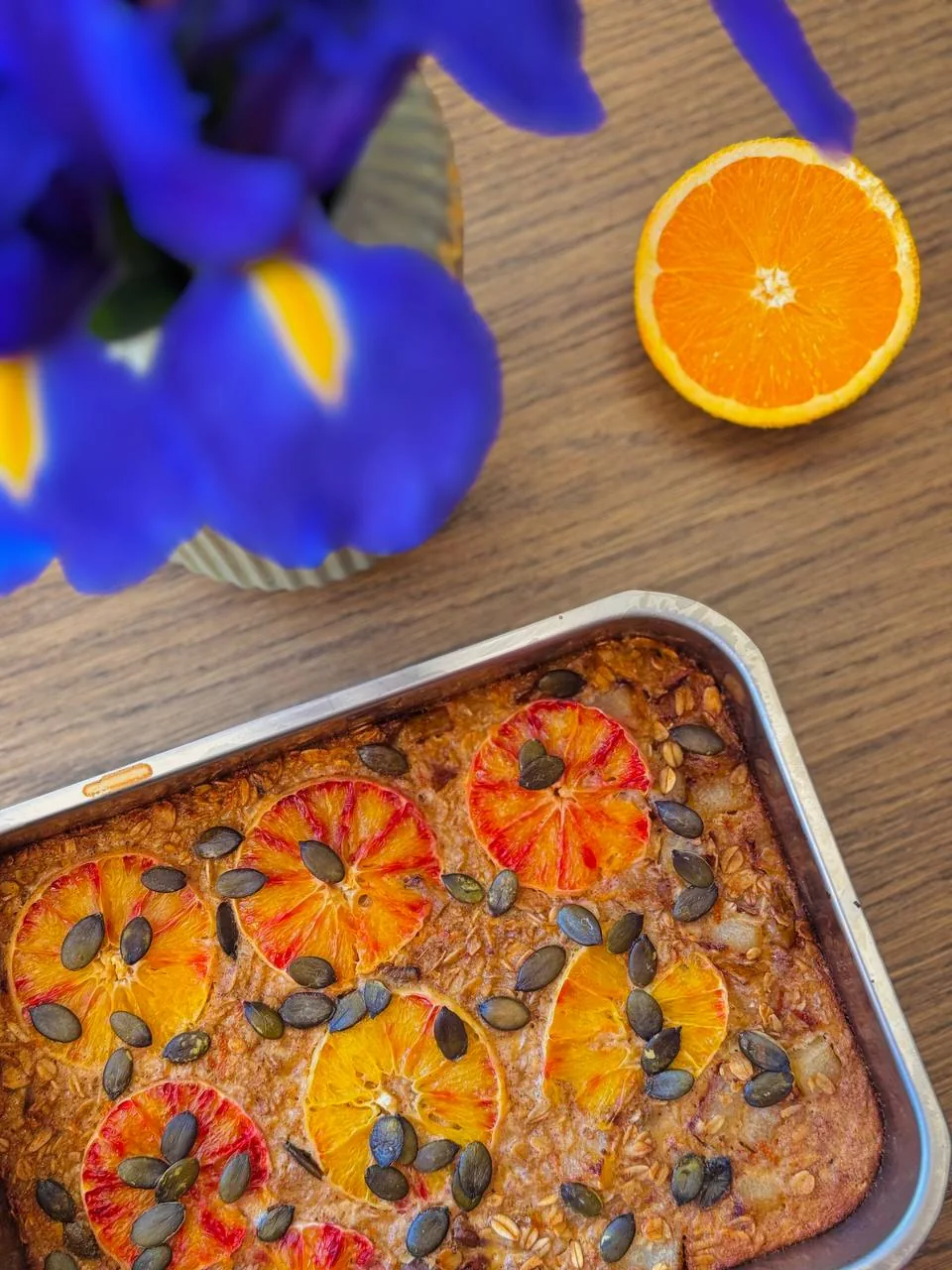 Baked Spiced Blood Orange & Pear Oatmeal