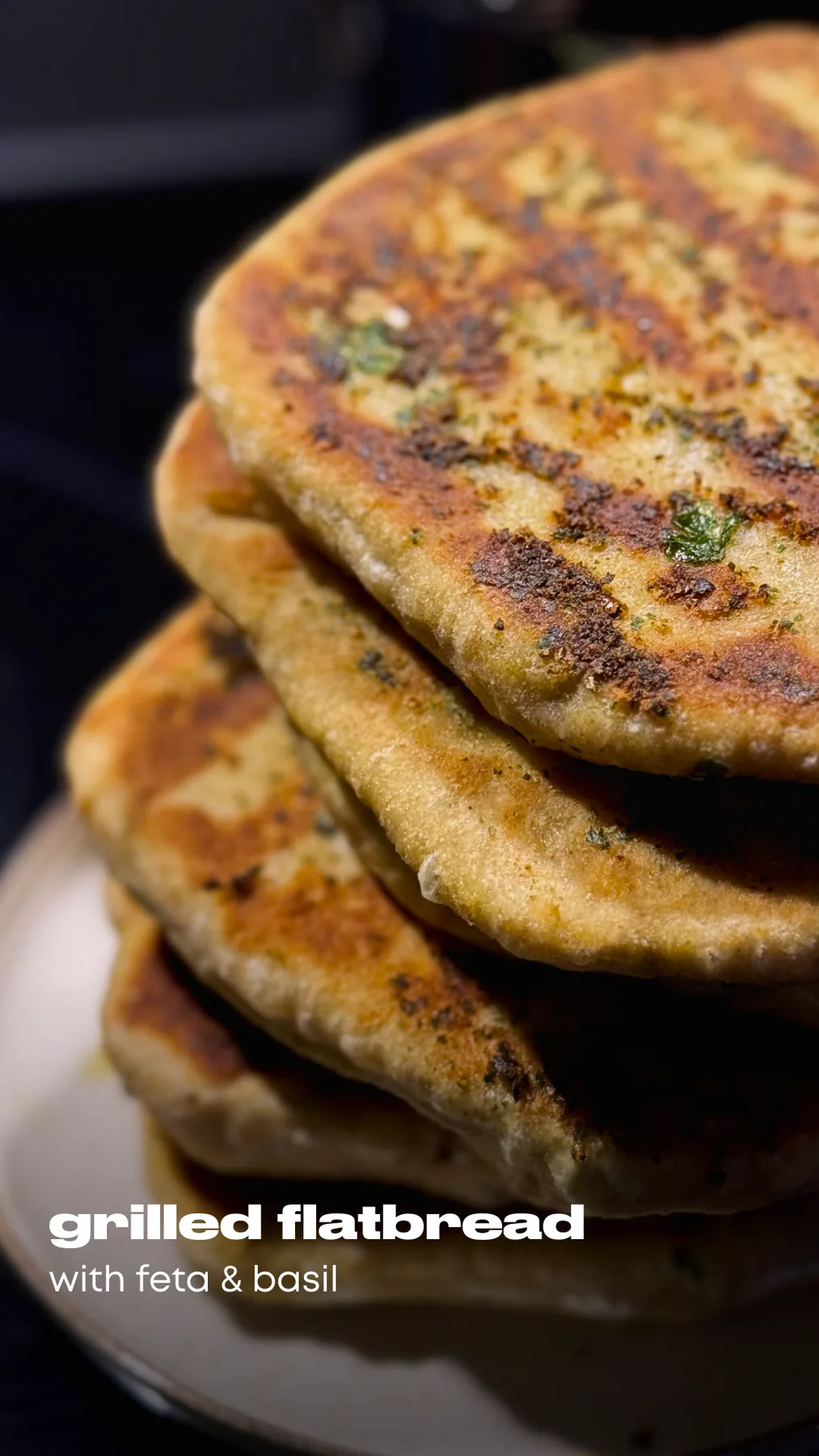 Basil-Mint Flatbreads with Feta