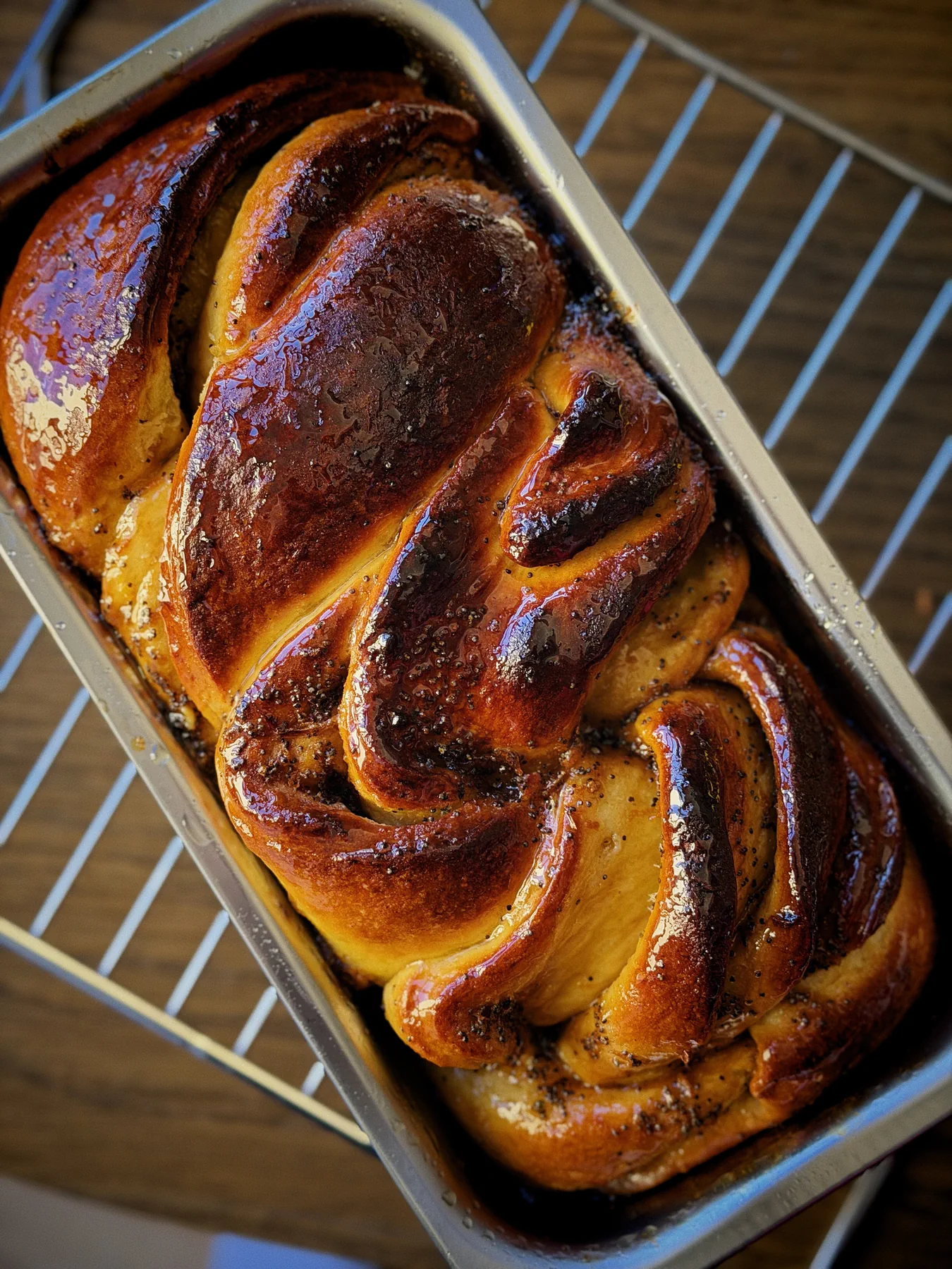 Orange Babka with Cardamom & Poppy Seeds